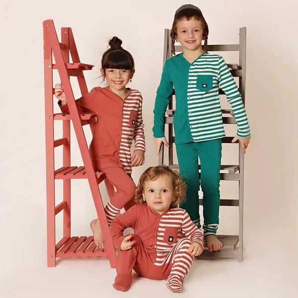 Baby - Half Striped Pajama(Red/Green) Ali Affordable