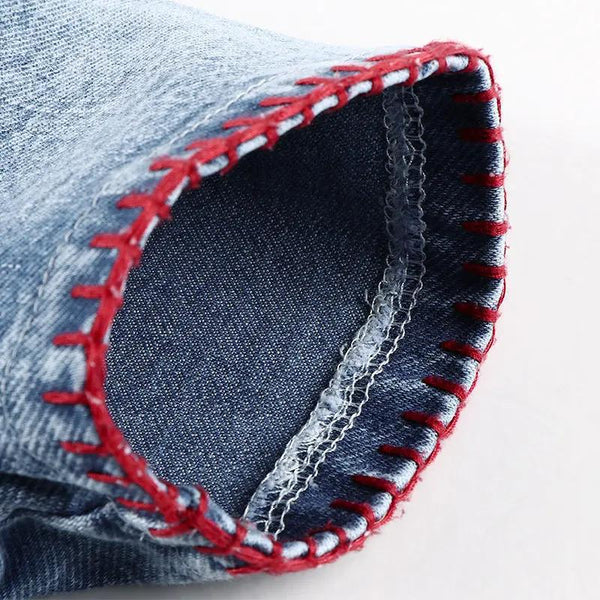 Boy - Indigo Embroidered Denim set