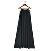 Girl - Black Beaded Strap Girls Maxi Pinafore Dress I Love Ali