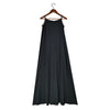 Girl - Black Beaded Strap Girls Maxi Pinafore Dress I Love Ali