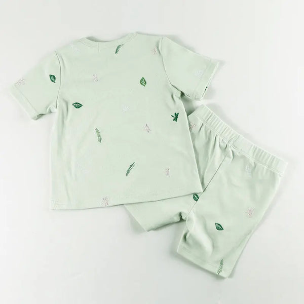 Baby-Mint Green Leaves Set Fanta Garment Corporation