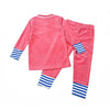 Girl - Mail Logo Blue and Pink Velvet Strip Set Ali Mali