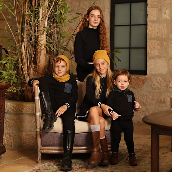 Baby - Colorblock Strip Denim Set Ali Mali