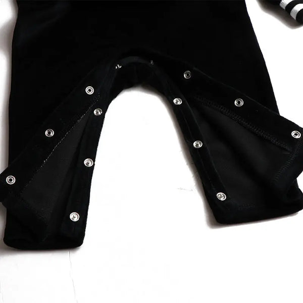 Baby - Hooded Black Velour Set Ali Affordable