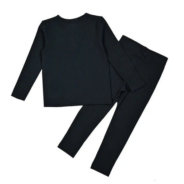 Baby - Black Ribbed Set(Sleeveless & Long Sleeve) Ali Mali