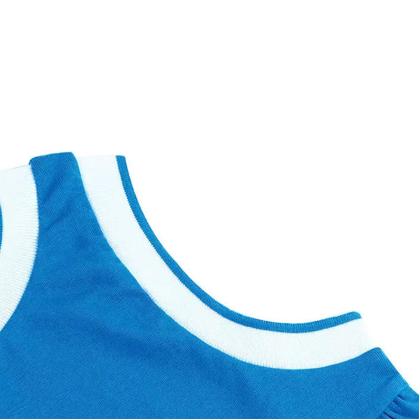 Girl - White Ribbed Sky Blue Set Ali Mali