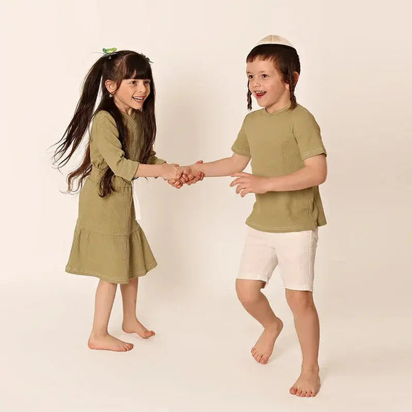 Girl-Sage Ribbed Set Ali Affordable