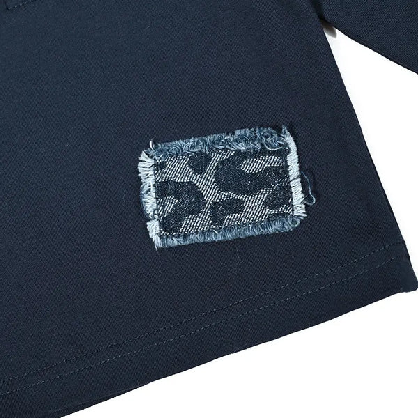 Girl - Blue Leopard Print Denim Set I Love Ali