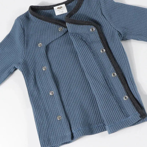 Baby-Denim&Ribbed Wrap Set Bloom Baby Official Store