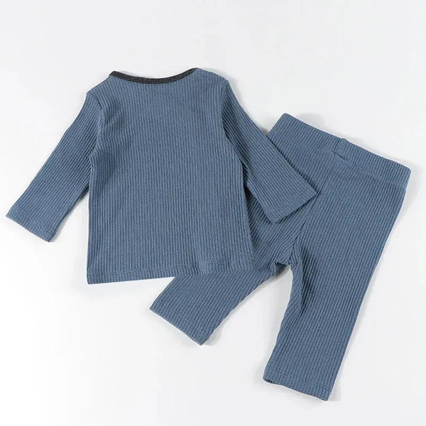 Baby-Denim&Ribbed Wrap Set Bloom Baby Official Store