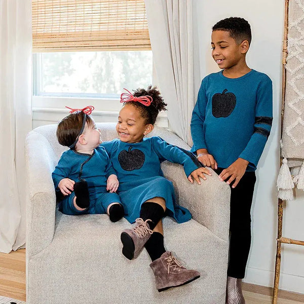 Baby-Denim&Ribbed Wrap Set Bloom Baby Official Store