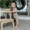 Baby-Khaki and earthy Colorblocked Set(Romper/Bubble Romper) Fanta Garment Corporation