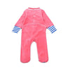 Baby - Mail Logo Blue and Pink Velvet Strip Set Ali Mali