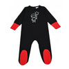 Baby - Black Base with Red Cuffs Cartoon Print Sleepwear Set Ali Mali