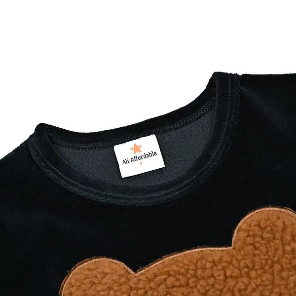Boy - Snuggle Bear Velour Set Ali Affordable