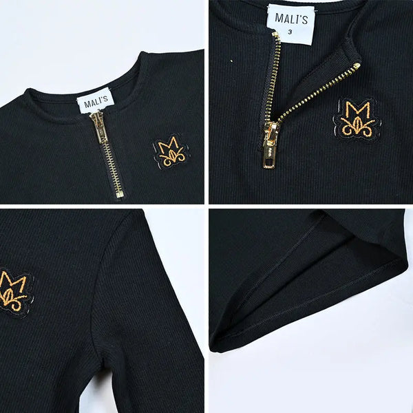 Baby - Black Ribbed Set(Sleeveless & Long Sleeve) Ali Mali