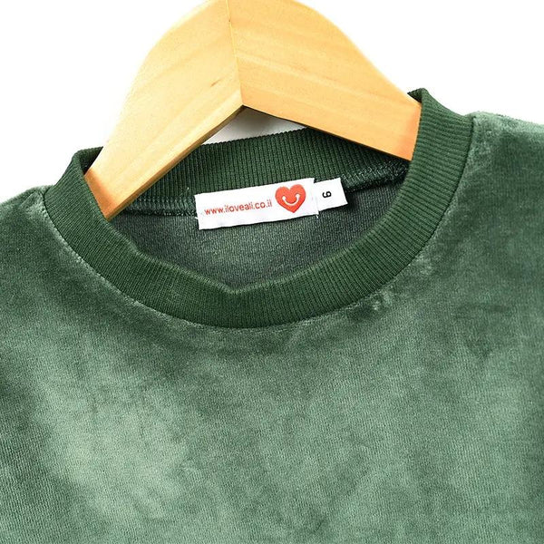 Boy - Dark Green Velvet Set I Love Ali
