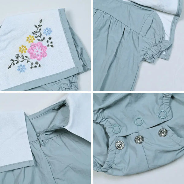 Baby - Tufted Floral Embroidery Set I Love Ali