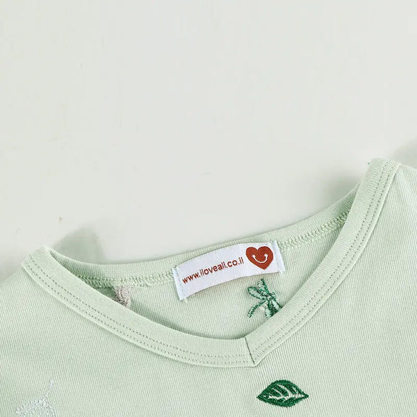 Girl - Mint Green Leaves set(Skirt set & Dress) I Love Ali