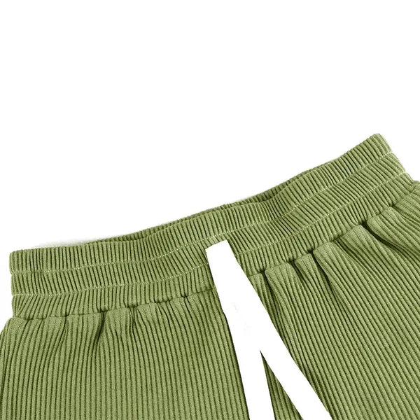 Girl-Sage Ribbed Set Ali Affordable