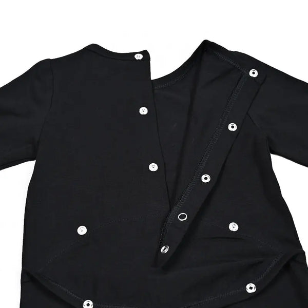 Baby - Black Base with Red Cuffs Cartoon Print Sleepwear Set Ali Mali