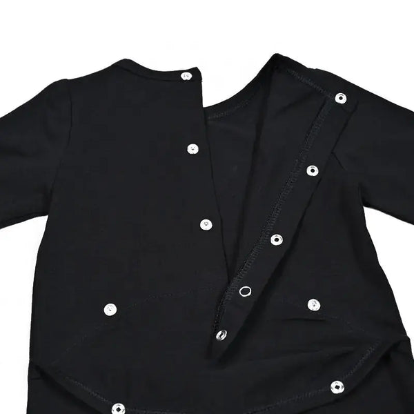 Baby - Black Base with Red Cuffs Cartoon Print Sleepwear Set Ali Mali