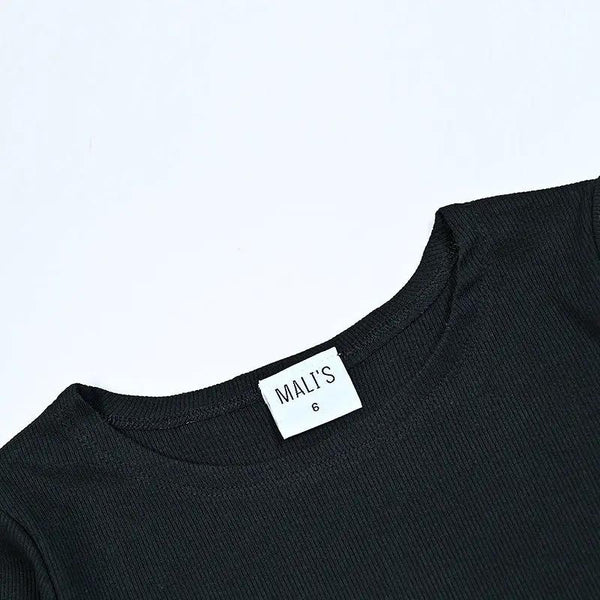 Baby - Black Ribbed Set(Sleeveless & Long Sleeve) Ali Mali