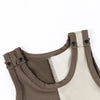 Girl-Khaki and Earthy Colorblocked Set Ali Affordable