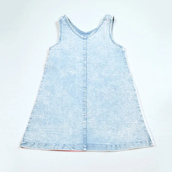 - Pink and White Contrast color Denim Set Ali Mali