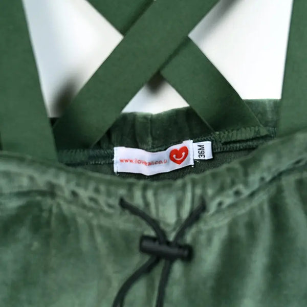 Baby - Dark Green Velvet Set I Love Ali