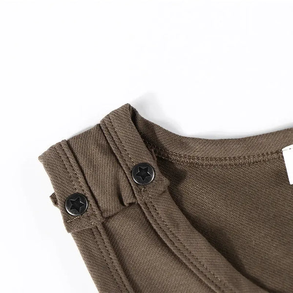 Girl-Khaki and Earthy Colorblocked Set Ali Affordable