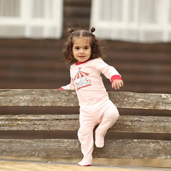 Baby - Kids Circus Carousel Knit Long Sleeve Pajama Set Barcali
