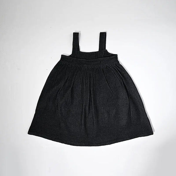 Girl - Red Plaid & Black Denim Set