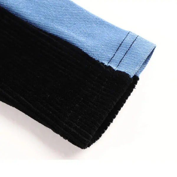 Boy-Corduroy Denim Panel set Ali Affordable