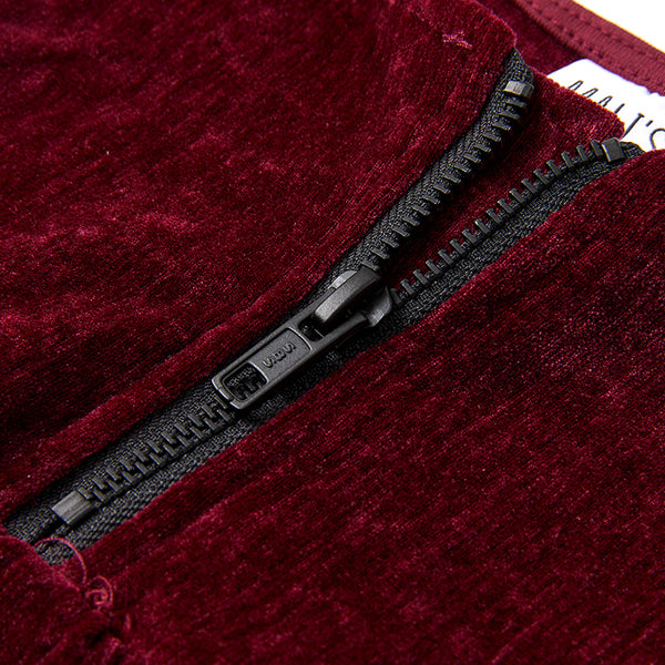 Girl - Burgundy Red Chenille Set