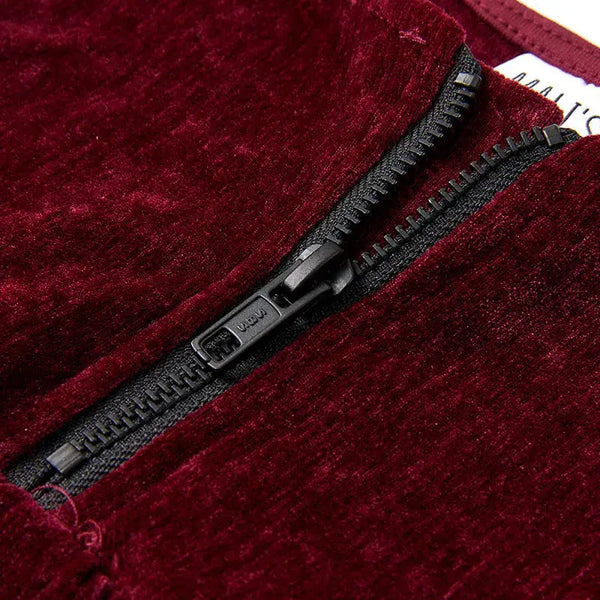 Girl - Burgundy Red Chenille Set Ali Mali
