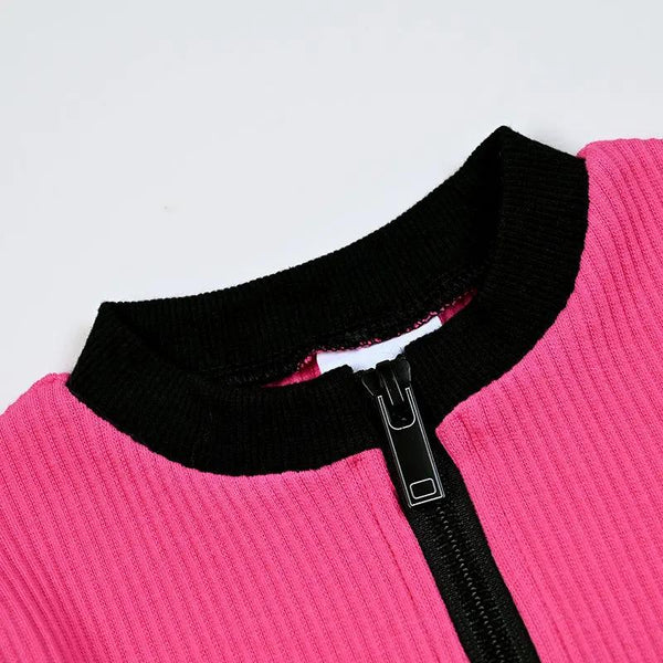 Girl - Blush and Sand Ribbed Set (Pink / Sand) Ali Affordable