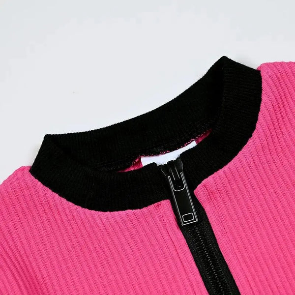 Girl - Blush and Sand Ribbed Set (Pink / Sand) Ali Affordable