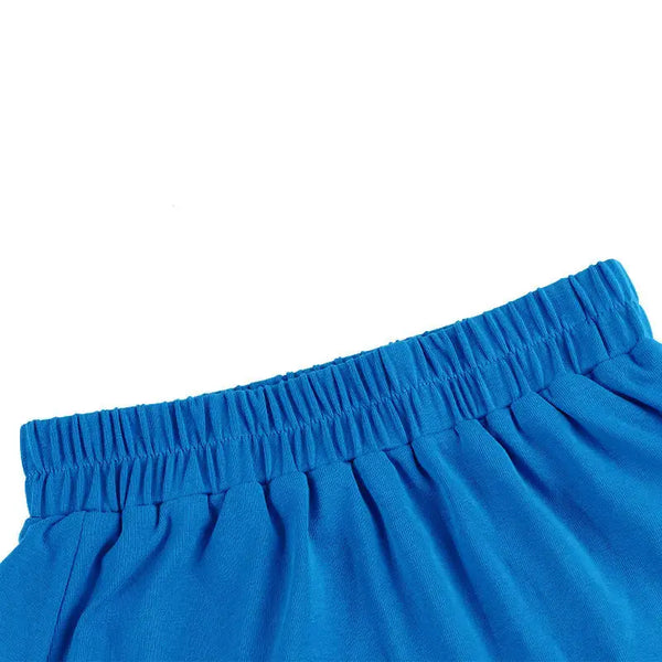 Girl - White Ribbed Sky Blue Set Ali Mali