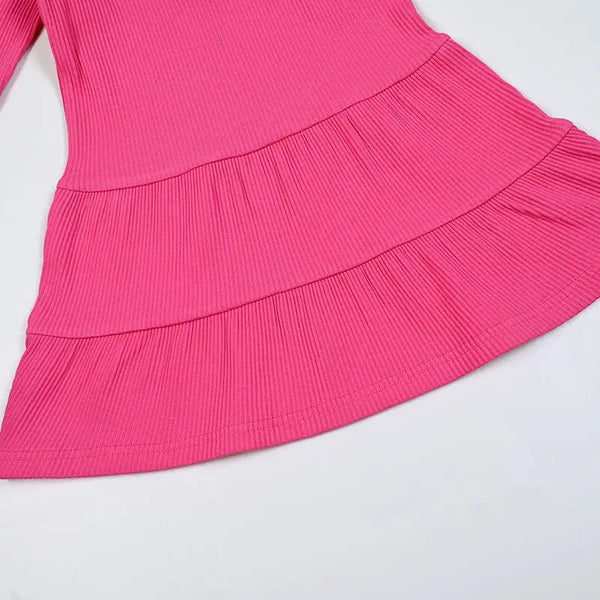 Girl - Blush and Sand Ribbed Set (Pink / Sand) Ali Affordable