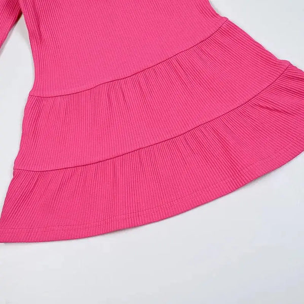 Girl - Blush and Sand Ribbed Set (Pink / Sand) Ali Affordable