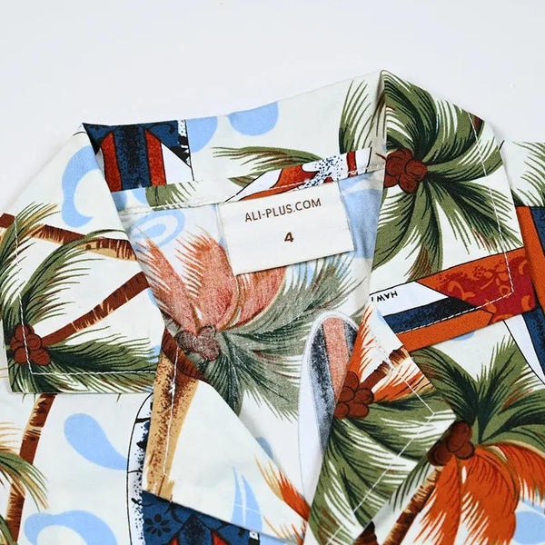 Boat Print and Red Denim Set Ali Plus