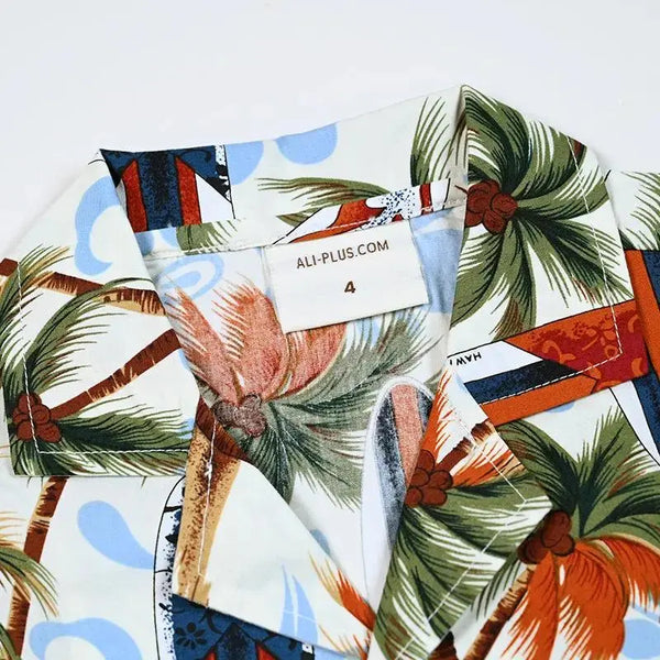Boat Print and Red Denim Set Ali Plus
