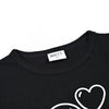 Girl - Black Base with Red Cuffs Cartoon Print Sleepwear Set Ali Mali