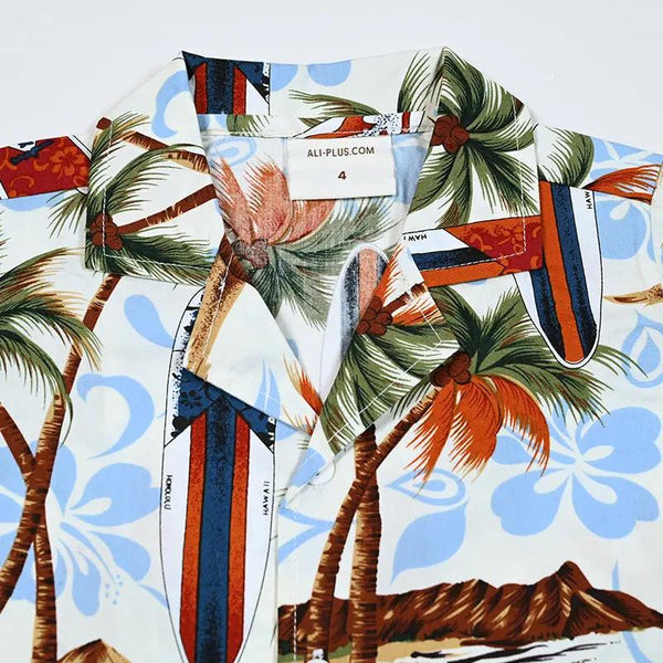 Boat Print and Red Denim Set Ali Plus