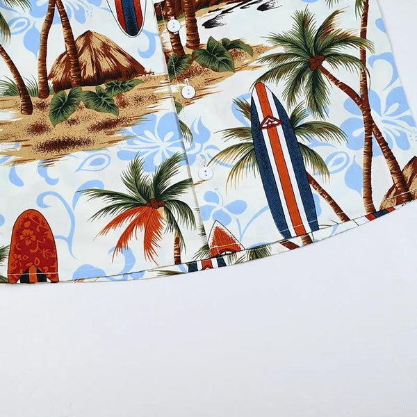 Boat Print and Red Denim Set Ali Plus