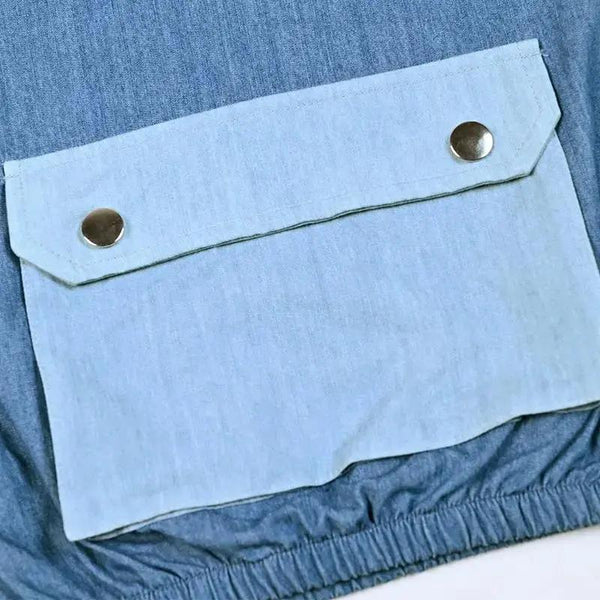 Contrasted Pockets Set Bloom Kids Family-fashion