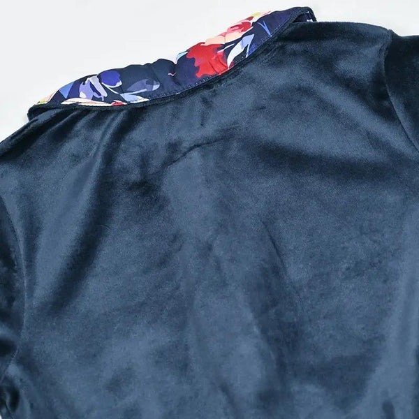 Navy Floral Collar Shabbos Set Bloom Kids Family-fashion