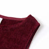 Girl - Burgundy Red Chenille Set Ali Mali