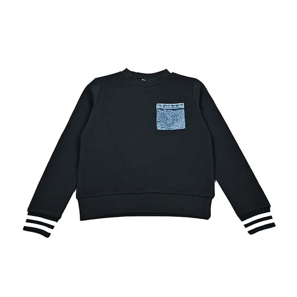 Boy - Colorblock Strip Denim Set Ali Mali